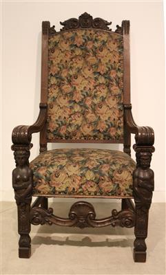 Historismus Fauteuil, - Kunst, Antiquitäten und Möbel