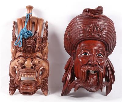 2 asiatische Masken - Arte, antiquariato e mobili