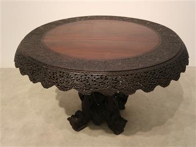 Runder Tisch in asiatischer Art, - Umění, starožitnosti a nábytek