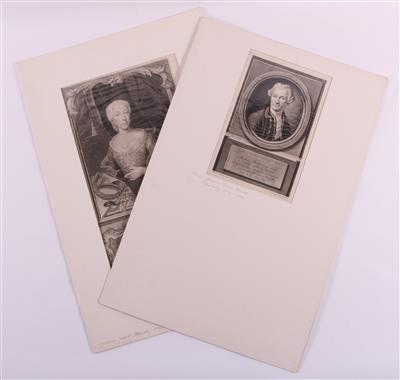 Johann Elias und Jacob Haid 18. Jh." 2 Kupferstiche, - Druckgrafiken und Zeichnungen