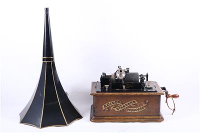 Phonograph Edison Standard Reproducer Model C defekt (loser Teil liegt bei), - Historic entertainment technology and vinyls