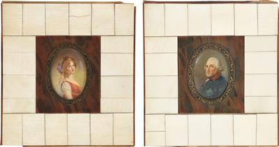 2 Portraitminiaturen - Vánoční aukce