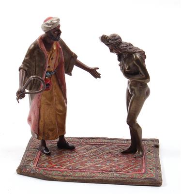 Orientalischer Sklavenhändler mit Mädchen - Antiques and art
