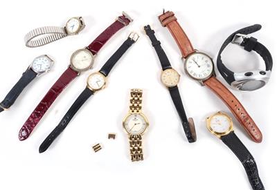 8 Armbanduhren, 1 Pulsuhr - Kunst, Antiquitäten und Möbel