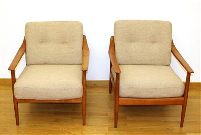 Zwei Lounge Sessel aus der Antimott Serie von Wilhelm Knoll, - Design
