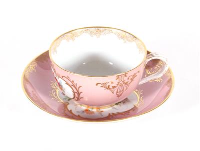 Dekortasse mit Untertasse, Porzellanmanufaktur Meissen, um 1880 - Kunst, Antiquitäten und Möbel