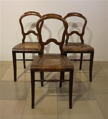 3 Biedermeier Sessel um 1840/45 - Kunst, Antiquitäten und Möbel