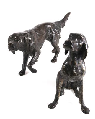 2 Tierfiguren "Jagdhunde" - Antiques and art