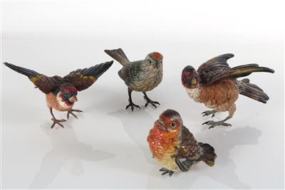 4 Tierfiguren, "Vögel" - Kunst, Antiquitäten, Möbel und Technik