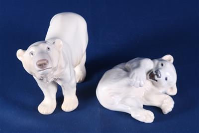 2 Eisbären aus dänischem Porzellan - Antiques and art