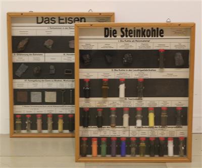 2 Lehrschaukästen "Eisen" u. "Steinkohle" - Kunst, Antiquitäten, Möbel und Technik