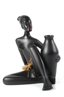 Sitzende Schwarzafrikanerin - Arte e antiquariato