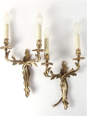 Paar Wandappliken im französischem Louis XV Stil - Lampen und Leuchten