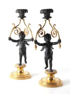Paar dekorative Kerzenleuchter - Antiques and art