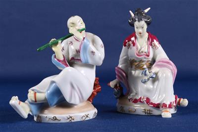 "Geisha u. Querflötenspieler" - Kunst, Antiquitäten, Möbel und Technik