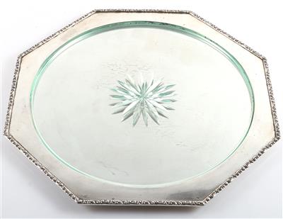 Prager Platte mit Glaseinsatz - Antiques