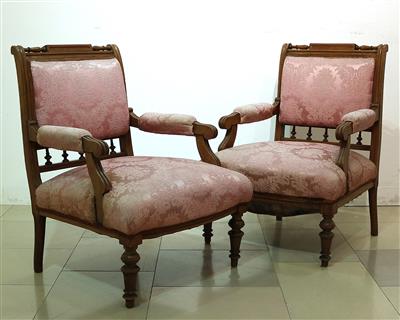 Paar Historismus Fauteuils - Antiques and art