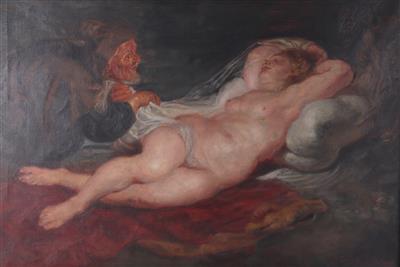 Kopist nach Peter Paul Rubens"Angelika u. der Eremit" - Kunst, Antiquitäten, Möbel und Technik