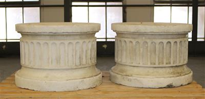 Paar Marmorposeste bzw. Säulenbasen - Arte e antiquariato