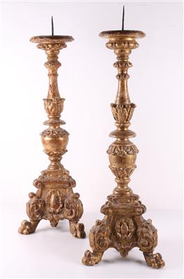 Paar barocke Kerzenleuchter - Antiques and art
