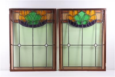Paar Jugendstilfenster um 1900 - Antiques and art