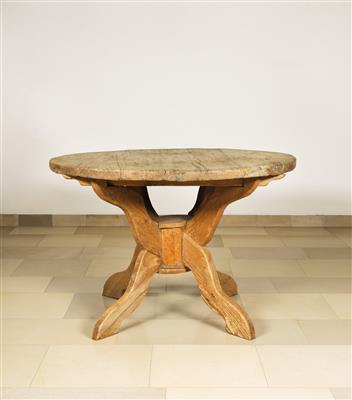 Runder bäuerlicher Tisch, - Kunst, Antiquitäten, Möbel und Technik