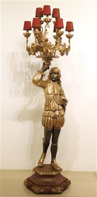 Bodenstandlampe in Form einer venezianischen Leuchterfigur - Umění a starožitnosti