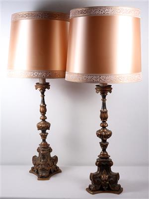 Paar Tischlampen im Barockstil - Arte e antiquariato