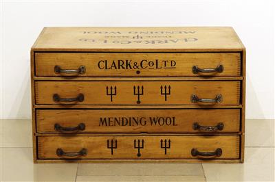 Vertriebs- bzw. Präsentationskästchen für "Mending Wool" der Firma "Clark & co, LTD" - Antiques and art