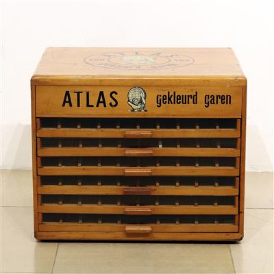 Vertriebs- bzw. Präsentationskästchen für Nähgarn der Firma "Atlas" - Umění a starožitnosti