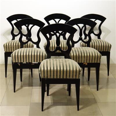 6 Biedermeier Sessel - Kunst, Antiquitäten, Möbel und Technik