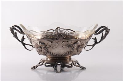 Jugendstil Konfektschale mit Glaseinsatz - Silver, Art, Antiques, Furniture