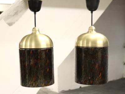 Paar Deckenlampen der 1980er Jahre - Umění, starožitnosti, nábytek a technika