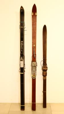 3 Paar Skier aus der 1. Hälfte des 20. Jhs. - Kunst, Antiquitäten, Möbel und Technik
