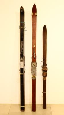 3 Paar Skier aus der 1. Hälfte des 20. Jhs. - Arte, antiquariato, mobili e tecnologia