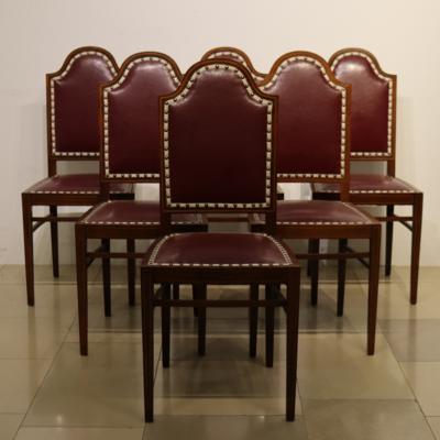 Satz von 6 neoklassizistischen Sesseln - Umění, starožitnosti, nábytek a technika
