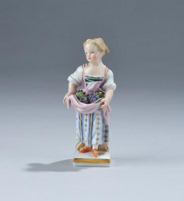 Gärtnermädchen mit Trauben, Meissen, Ende 19. Jh., - Arte, antiquariato, mobili e tecnologia