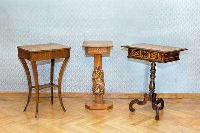 Konvolut v. 3 Beistelltischchen, - Art, antiques, furniture and technology