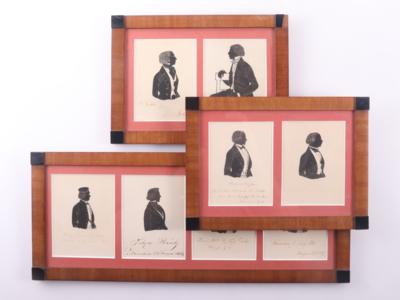 Kovolut von 8 Schatten- bzw. Silhouettenportraits aus der Mitte des 19. Jhs. - Art, antiques, furniture and technology