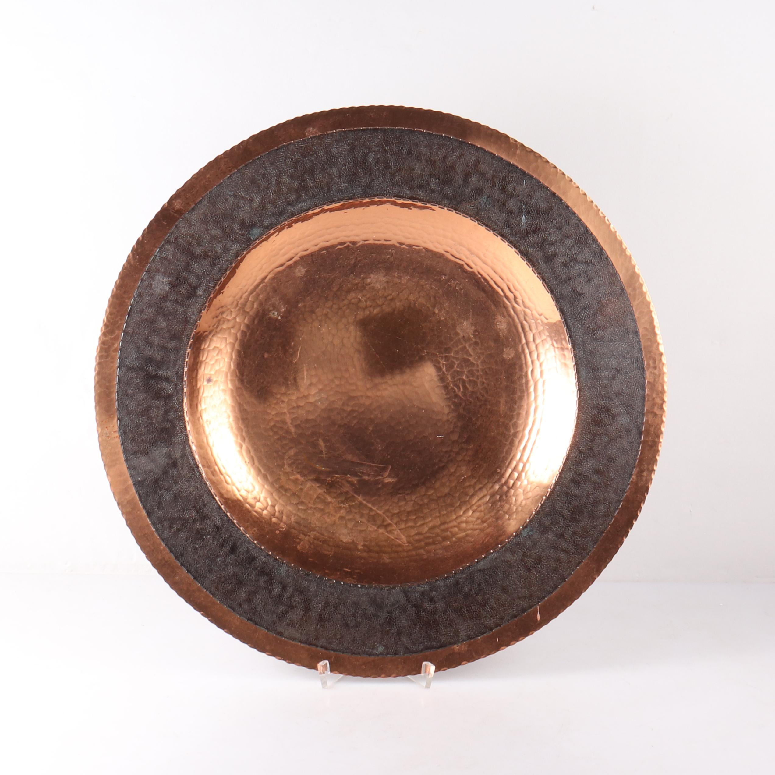Hammered Copper Charger Plate
