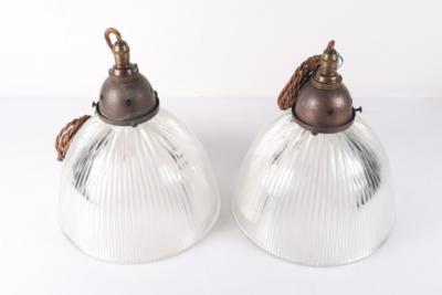 Paar Deckenlampen "Holphane" - Art, antiques, furniture and technology