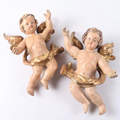 Paar Engel in schwebender Haltung - Kunst, Antiquitäten, Möbel und Technik