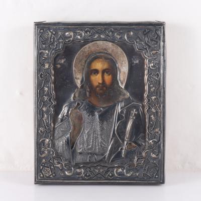Ikone "Christus Pantokrator",2. Hälfte 19. Jhdt. - Kunst, Antiquitäten, Möbel und Technik