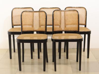 5 Buchenbugholz Sessel Firma "Thonet" - Art, antiques, furniture and technology