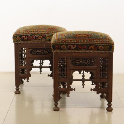 Paar arabische Hocker - Art, antiques, furniture and technology