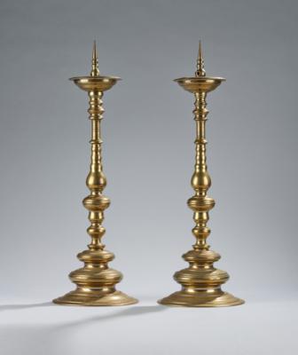 Paar barocke Kerzenleuchter, - Kunst, Antiquitäten, Möbel und Technik