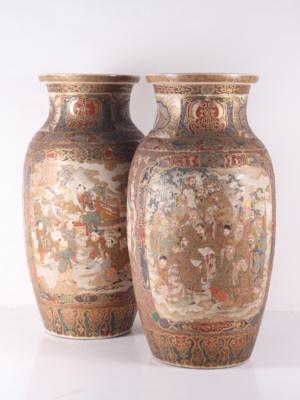 Paar große Satsuma Keramikvasen - Art, antiques, furniture and technology