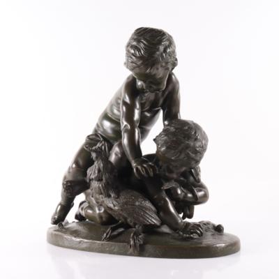 2 Putti mit Hahn, nach Charles Lemire - Art, antiques, furniture and technology