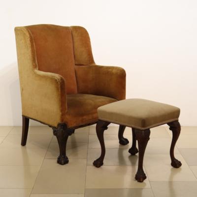 Fauteuille mit leicht variierendem Hocker - Arte, antiquariato, mobili e tecnologia