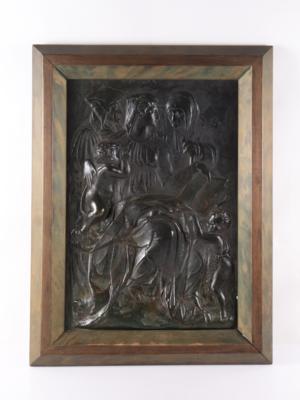 Bronzerelief "Maria mit dem Jesus- u. Johannesknaben" - Art, antiques, furniture and technology